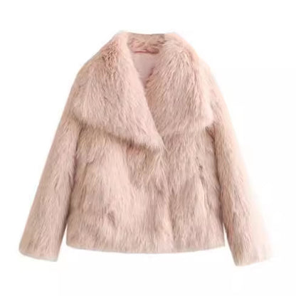 Winter Plush Coat Womens Clothing