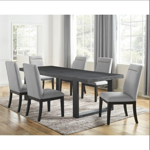 7 Piece Dining Set Wood - Gray