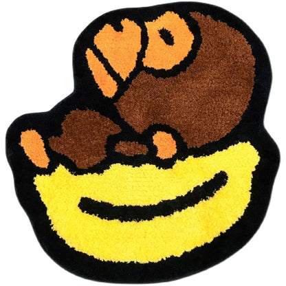 Non-slip Banana Monkey Floor Mat