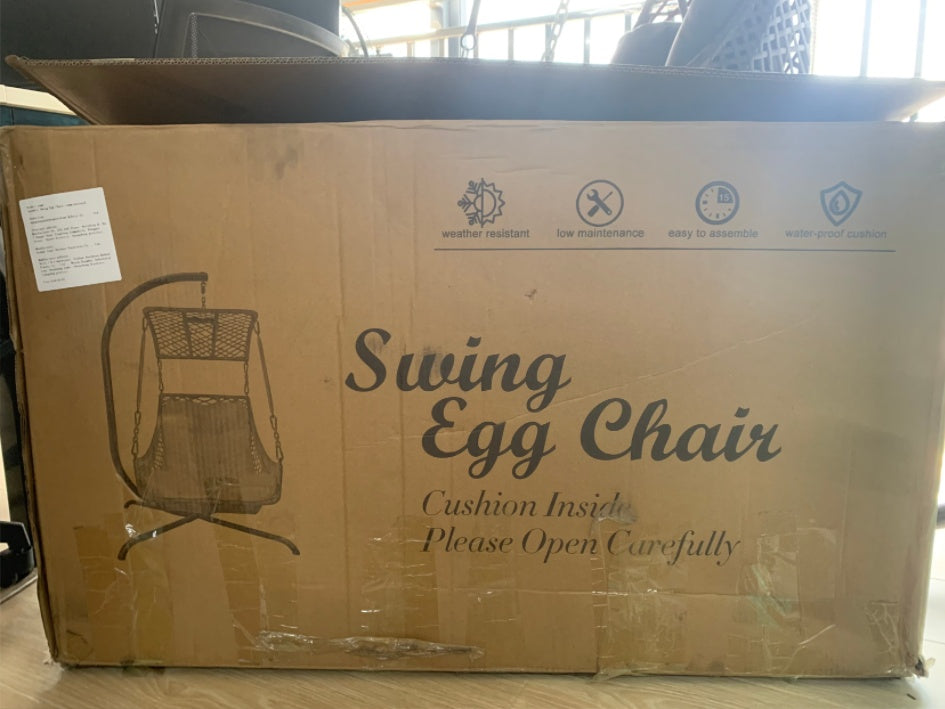 Indoor And Outdoor Swing Egg Chair With Stand