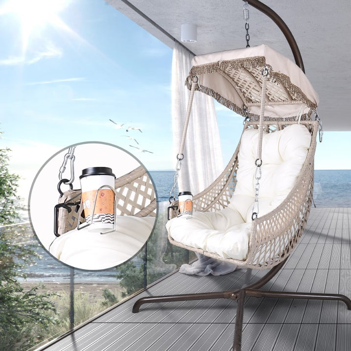 Indoor And Outdoor Swing Egg Chair With Stand