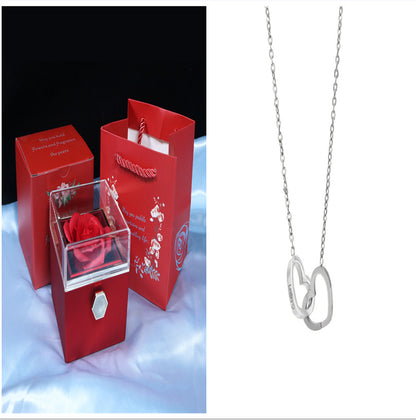 Rotating Rose Jewelry Box  Valentine's Day Gift For Women