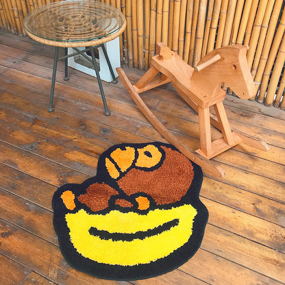 Non-slip Banana Monkey Floor Mat