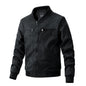 Suede Stand Collar Men's Jacket