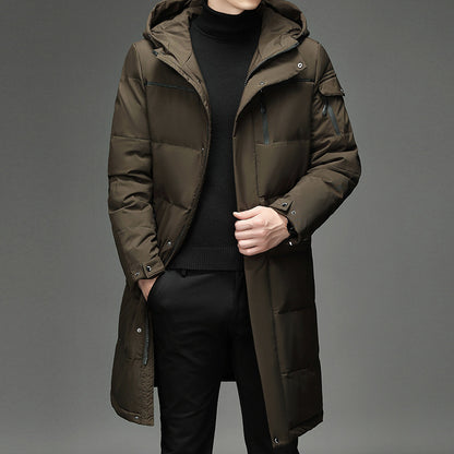 Long Stand-up Thermal Cardigan Coat