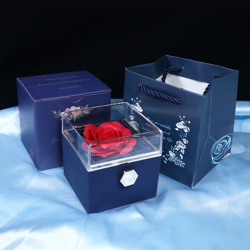 Rotating Rose Jewelry Box  Valentine's Day Gift For Women