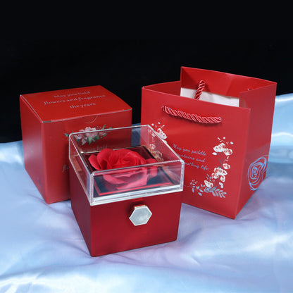 Rotating Rose Jewelry Box  Valentine's Day Gift For Women