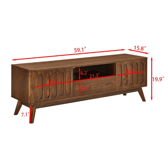 Medieval Modern Solid Wood TV Stand