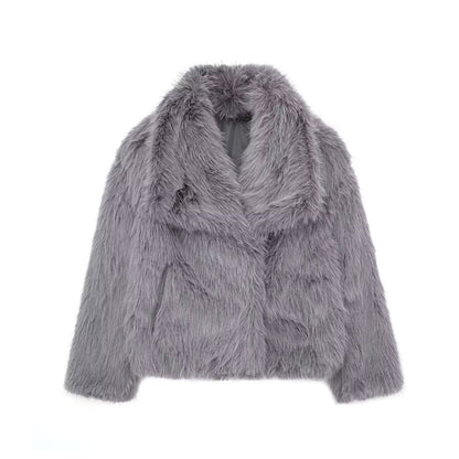 Winter Plush Coat Womens Clothing