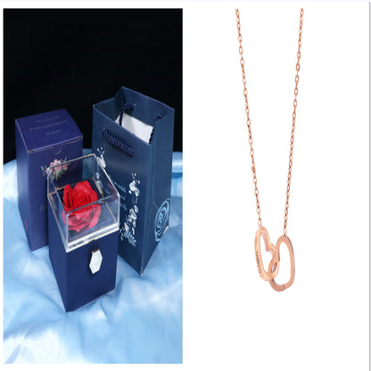 Rotating Rose Jewelry Box  Valentine's Day Gift For Women