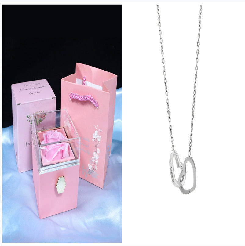 Rotating Rose Jewelry Box  Valentine's Day Gift For Women