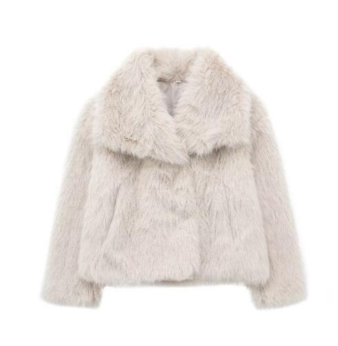 Winter Plush Coat Womens Clothing