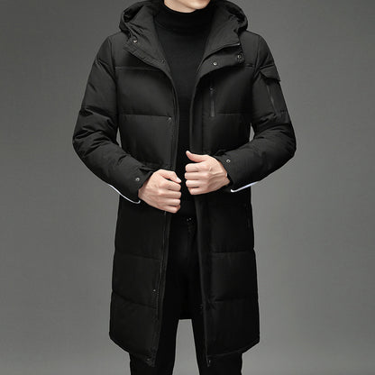 Long Stand-up Thermal Cardigan Coat