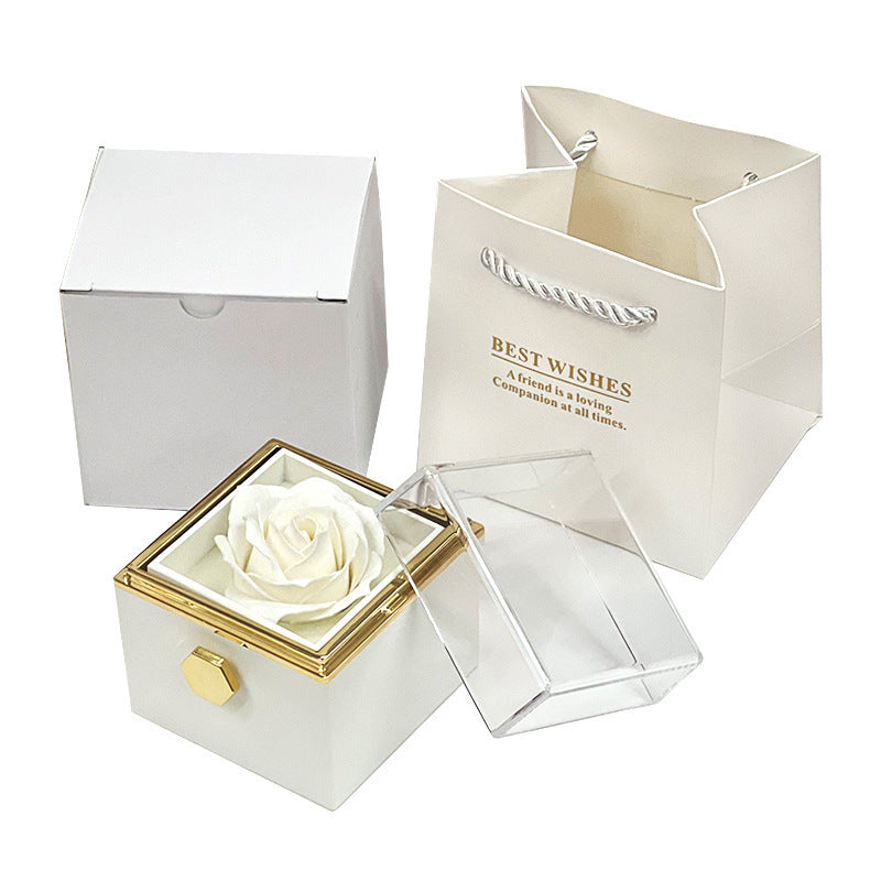 Rotating Rose Jewelry Box  Valentine's Day Gift For Women