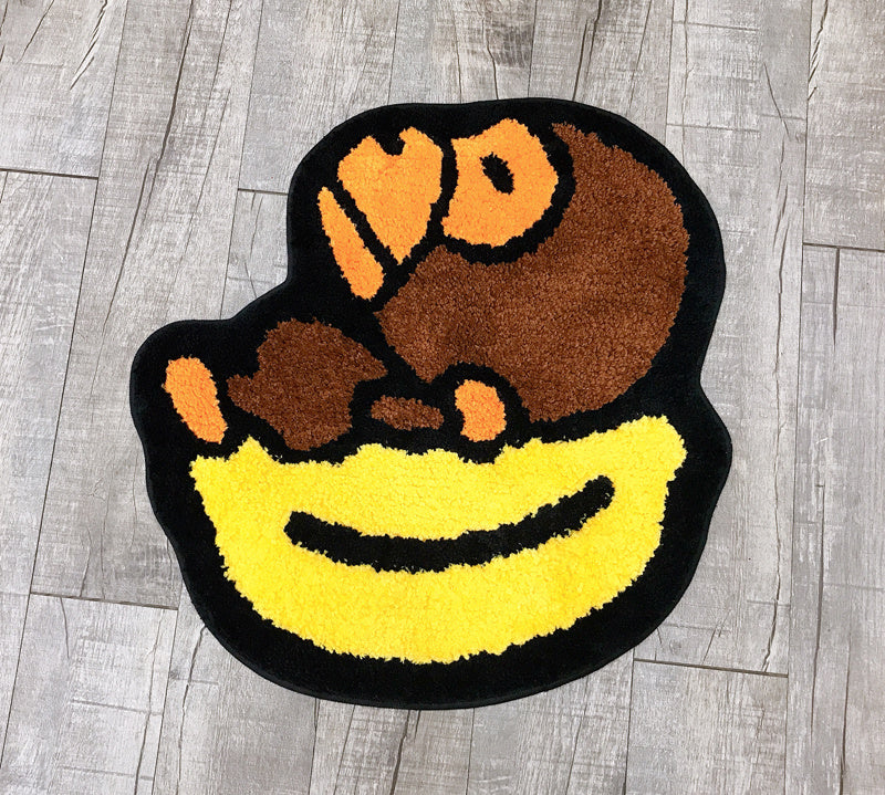 Non-slip Banana Monkey Floor Mat